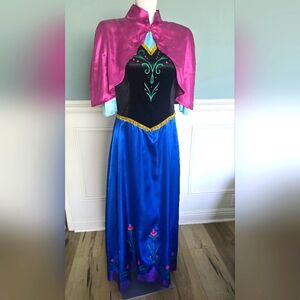 Frozen Anna Adult M Princess Costume with Cape